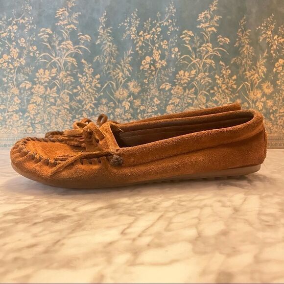 Minnetonka Kilty Suede Moccasins - Picture 2 of 5